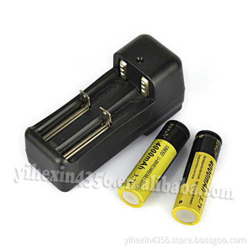 Double Charger 18650 Battery Charger EU Charger 3.7/4.2V & 2 X 18650 Batteries